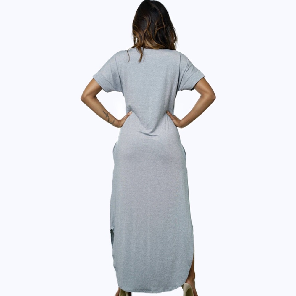 “Stormy” Maxi Dress with Side Slits - Picture 3 of 3